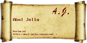 Abel Jella névjegykártya